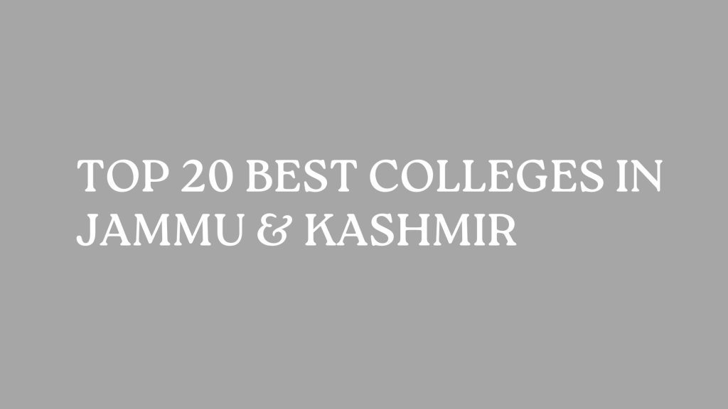 Jammu & Kashmir top 20